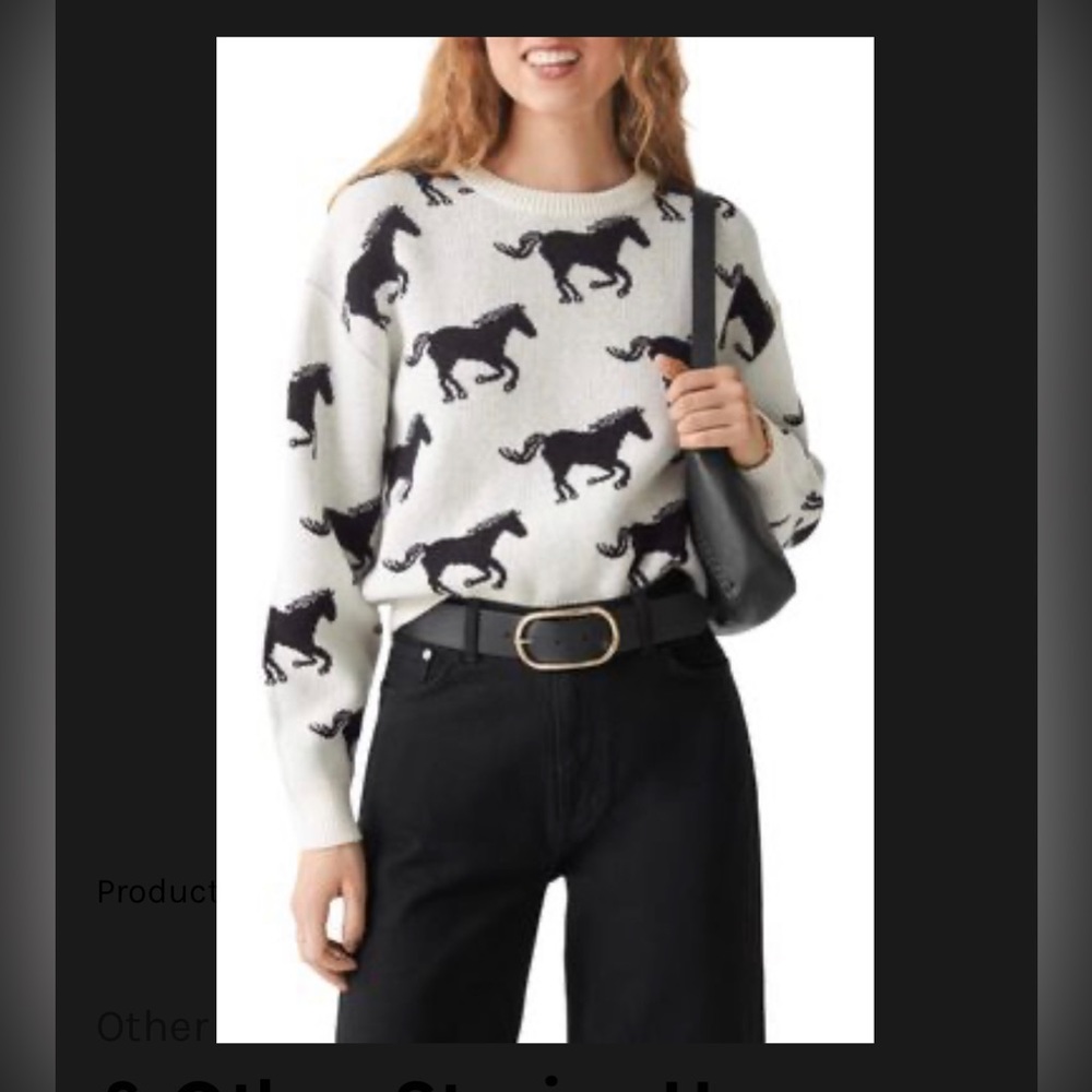 & Other Stories Horse Print Sweater
